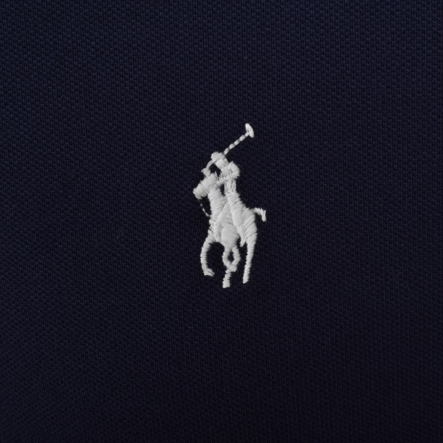 Ralph Lauren Stretch Mesh Zip Polo Navy | Mainline Menswear ca